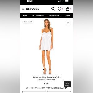 White revolve dress